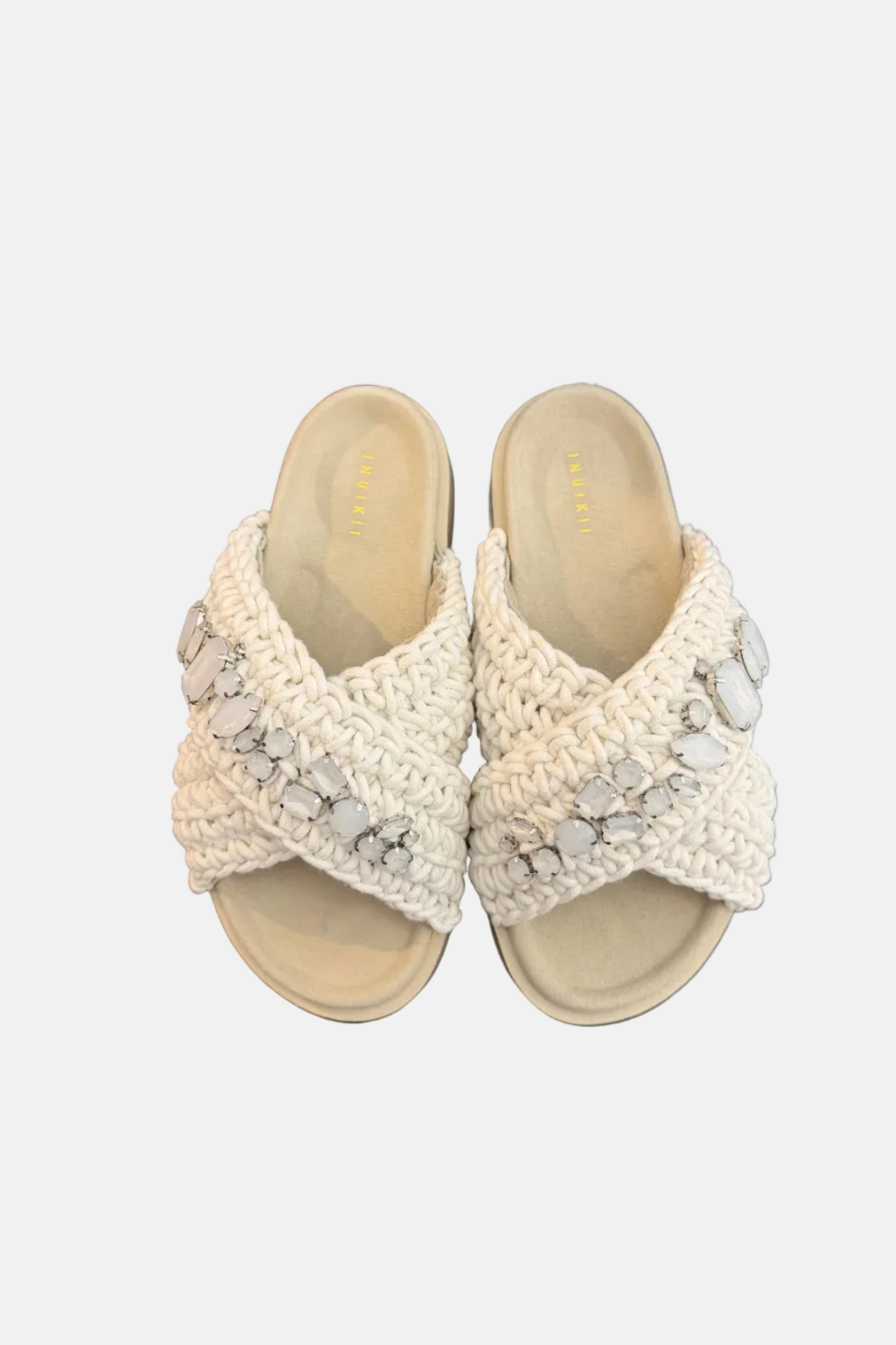 INUIKII Woven Stones, Off White, Sandalen