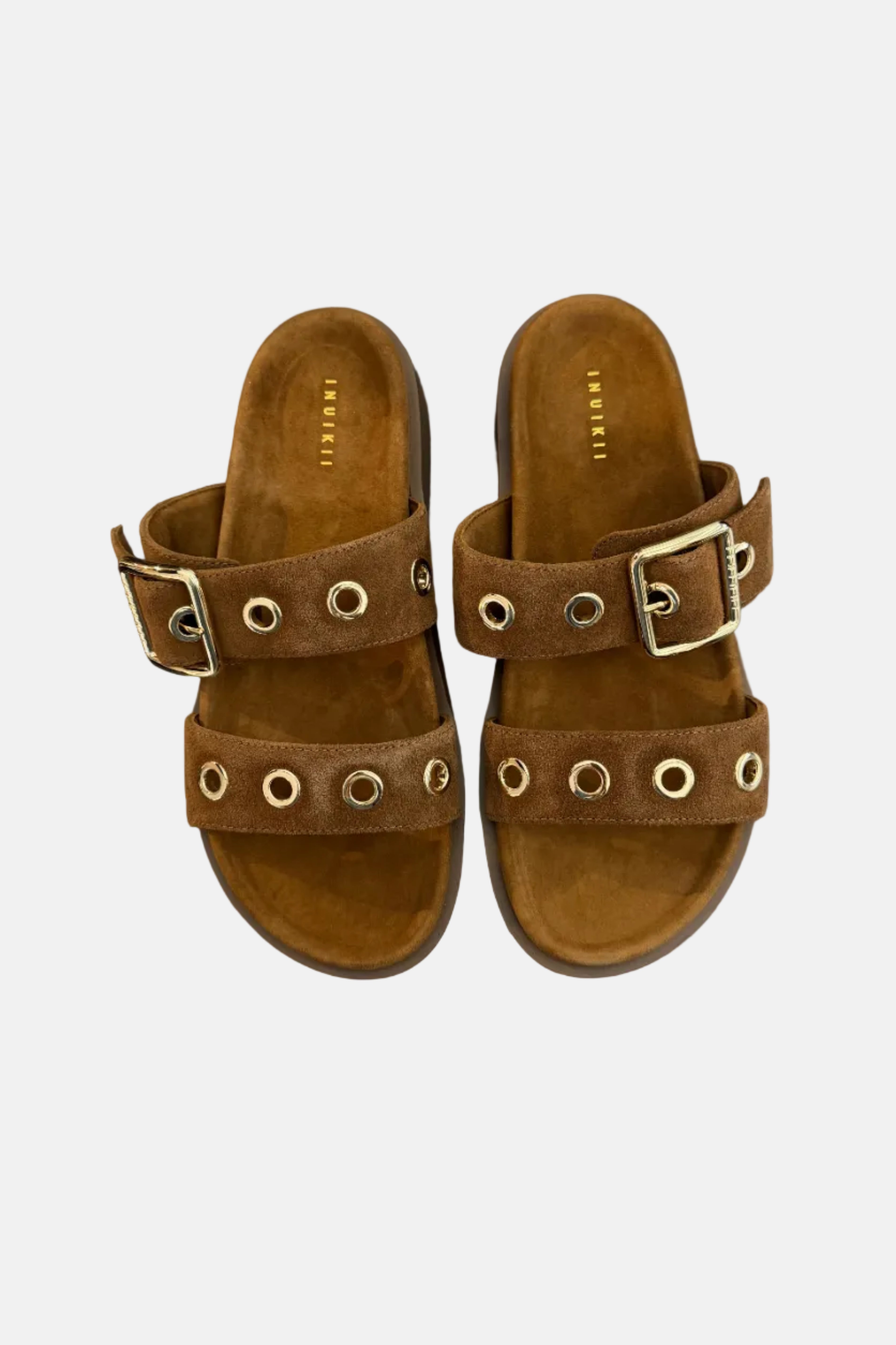 INUIKII Tilda Buckle, Dark Brown, Pantoletten