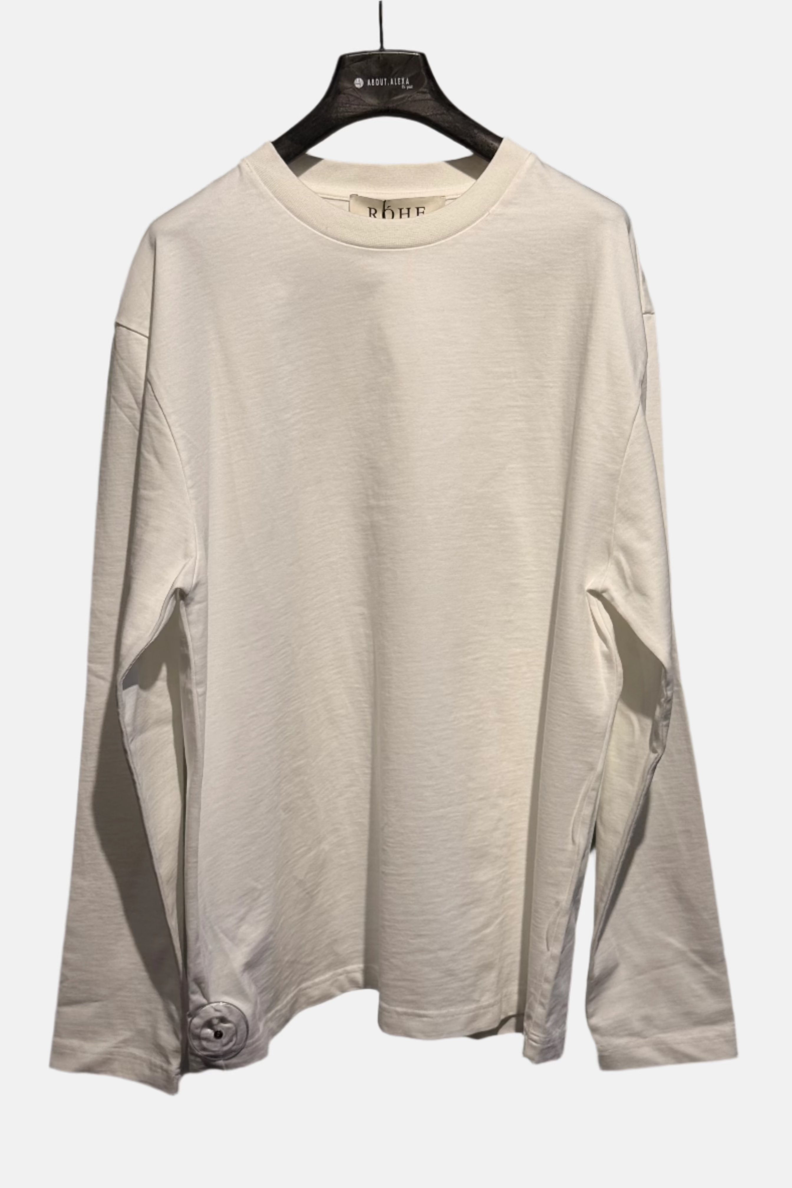Róhe Long sleeve, Optic White, T-Shirt