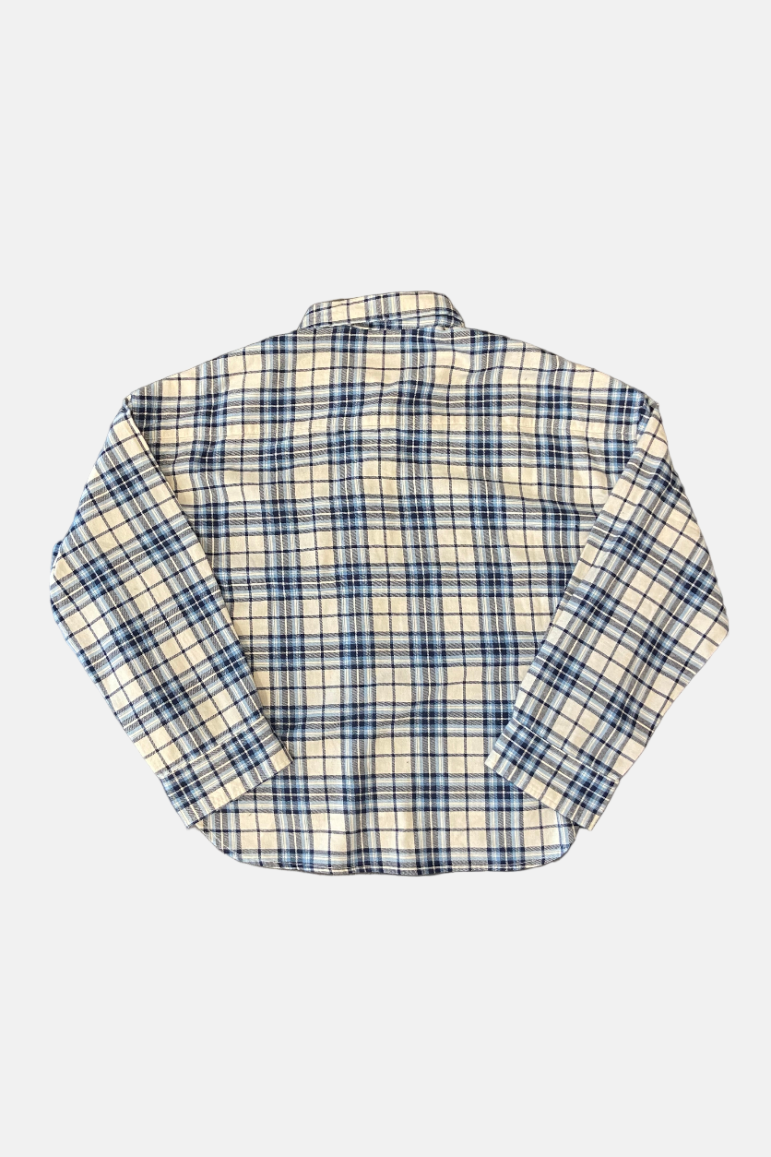 Denimist Cropped Button, Ecru/Blue, Hemd
