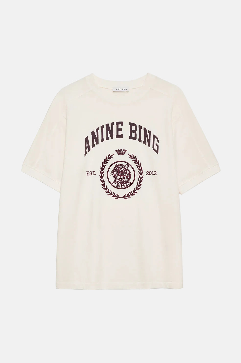 Anine Bing Jaylin Tee, Cream, Shirt