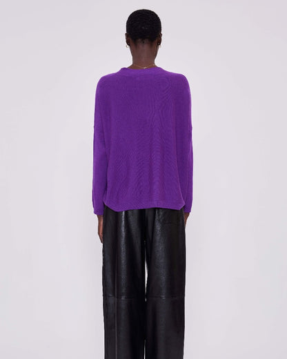 Bailey, Mineral Violet, V-Neck Pullover