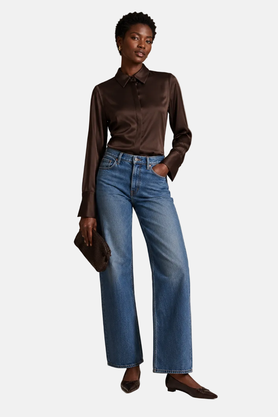 Ladneri Hedi, Dark Brown, Bluse