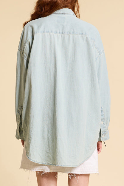 Button Front, Sunfaded Blue, Shirt