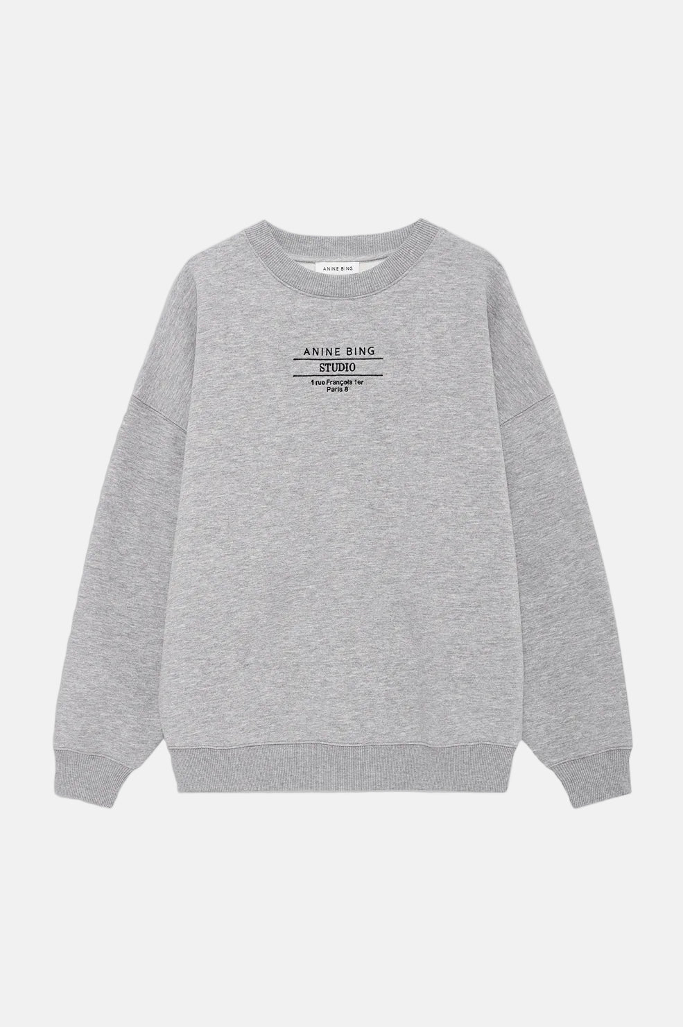 Anine Bing Miles, Gris chiné, Sweatshirt Studio