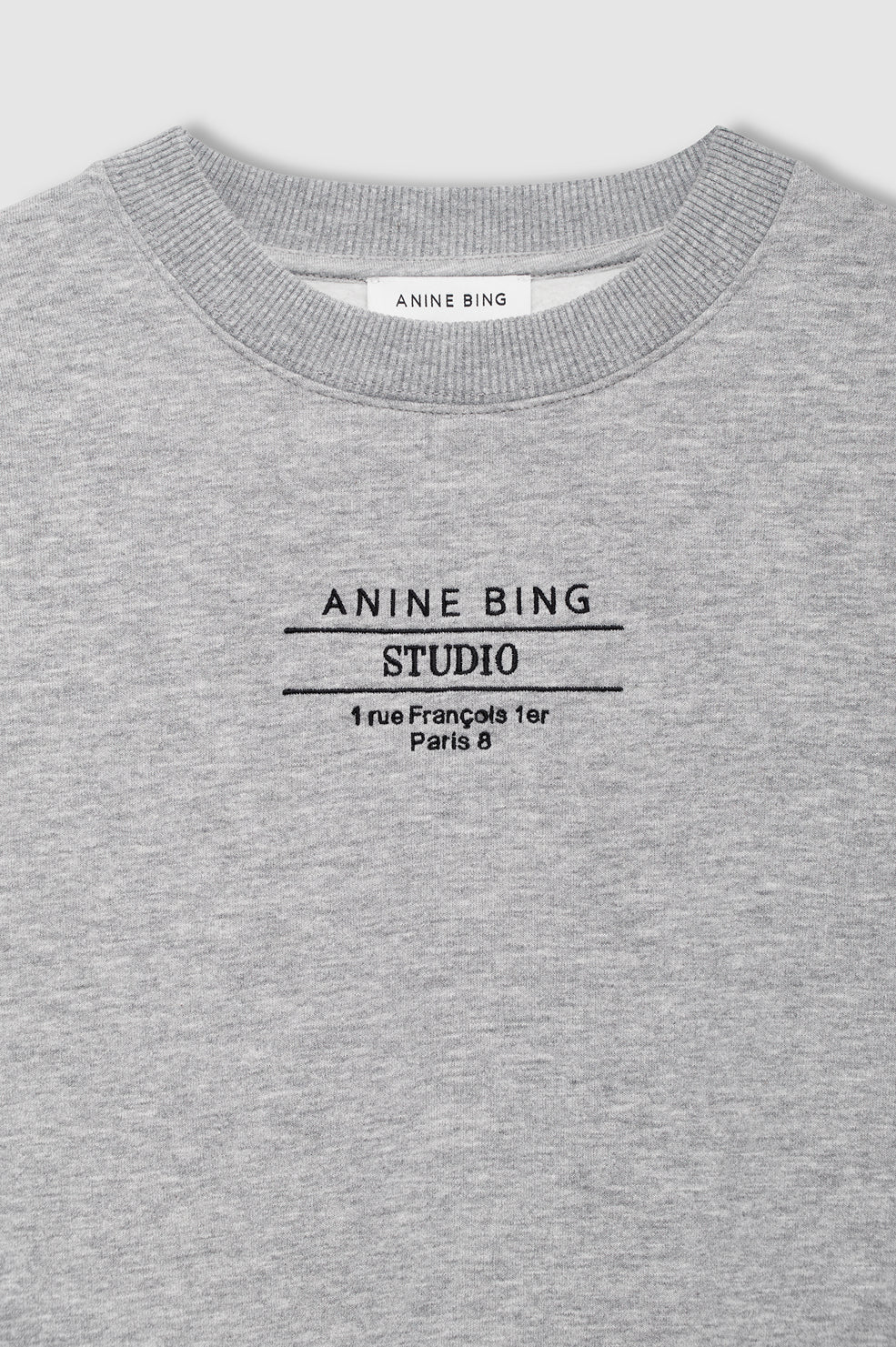 Anine Bing Miles, Gris chiné, Sweatshirt Studio