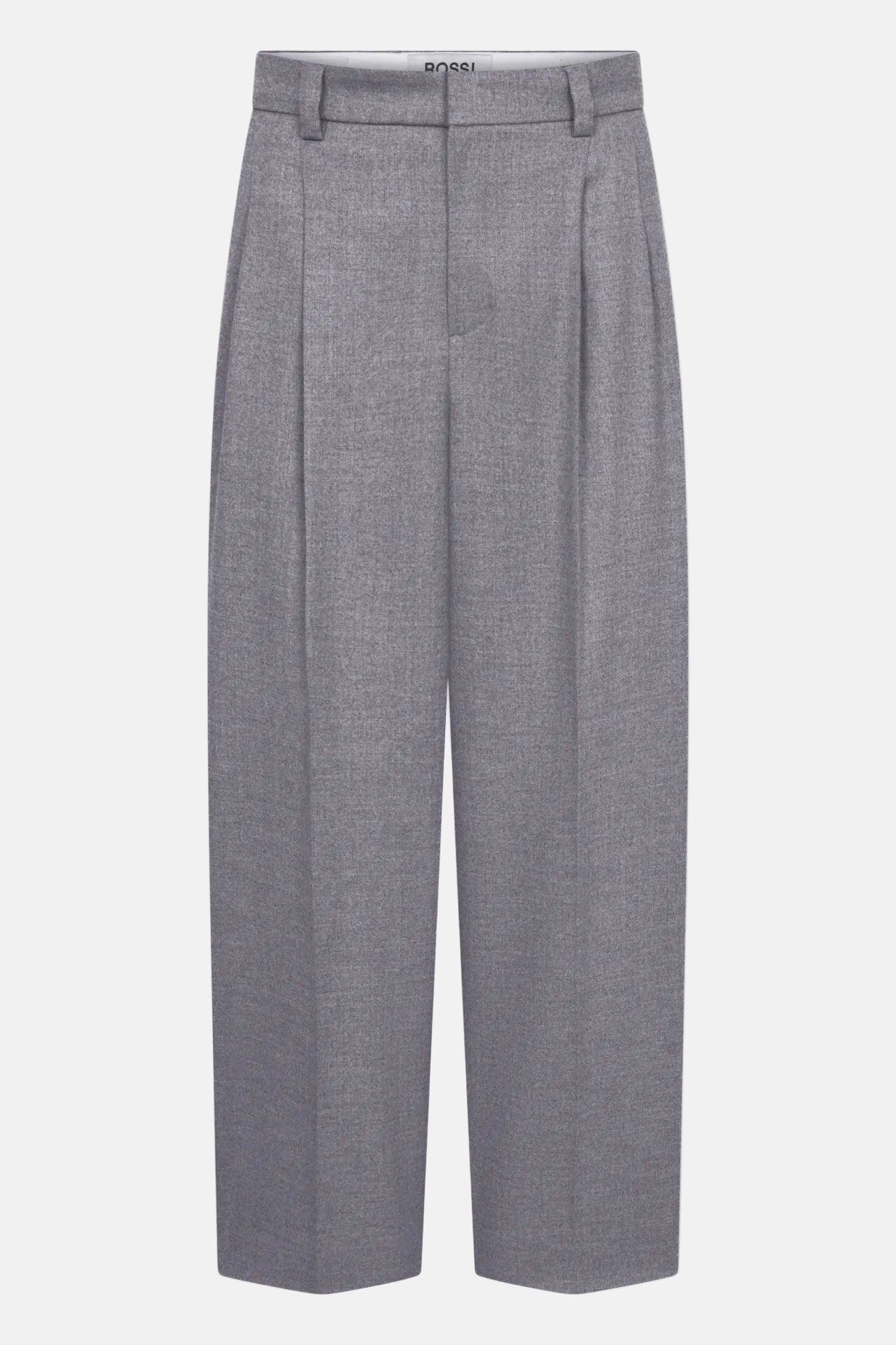 ROSSI Noa Crop Castlerock Cashmere Flannel Hose in Grau