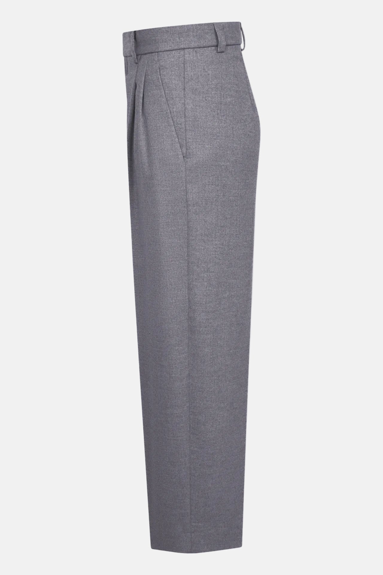 ROSSI Noa Crop Castlerock Cashmere Flannel Hose in Grau – Ansicht 3