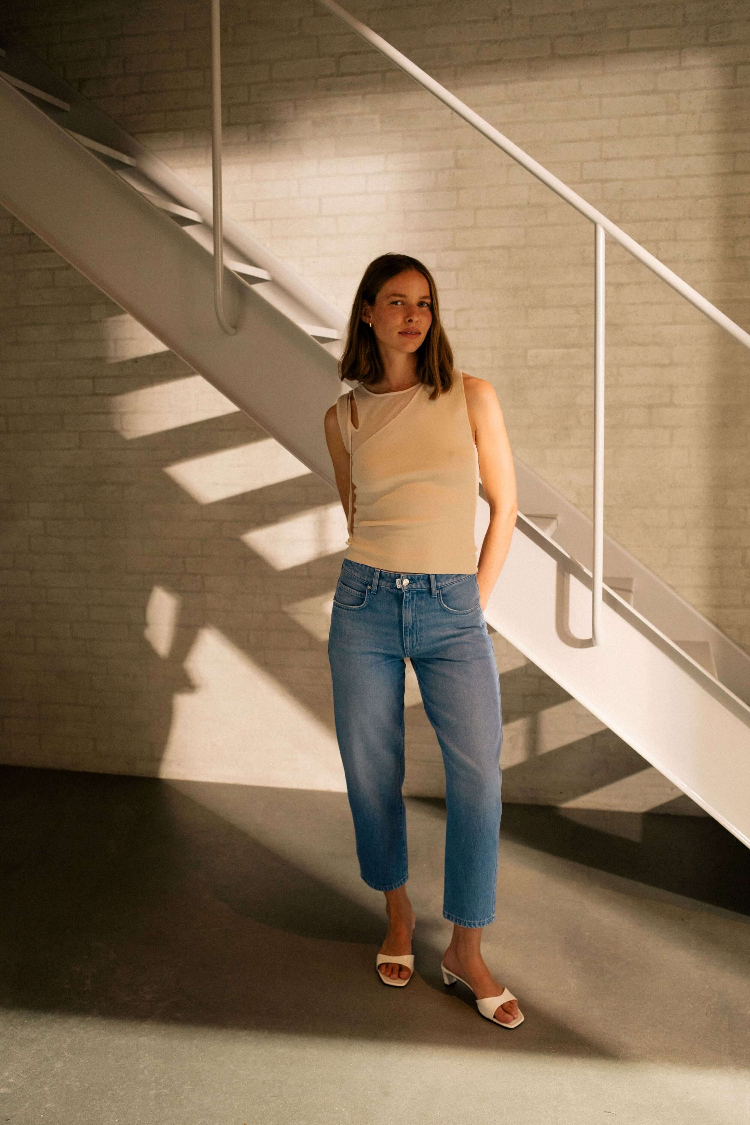 PNTS The O Shape, Mittelblau Jeans