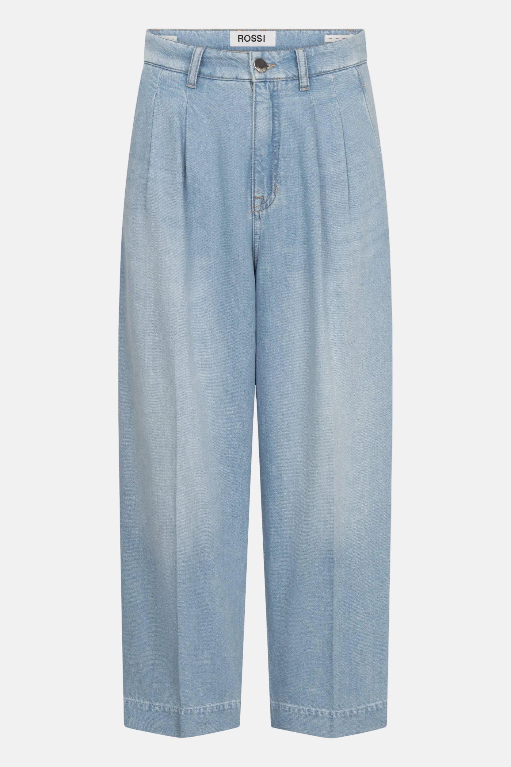 ROSSI Noa Crop Linen Mix Denim, Hellblau, Jeans