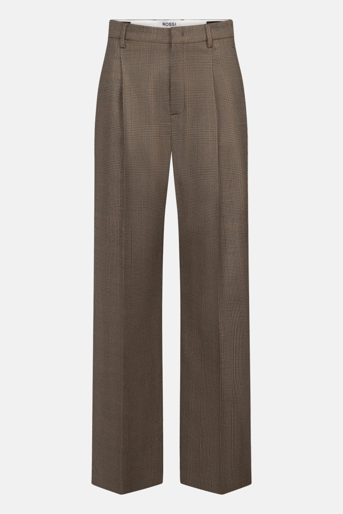 ROSSI Nomy, Marron à motifs, Pantalon