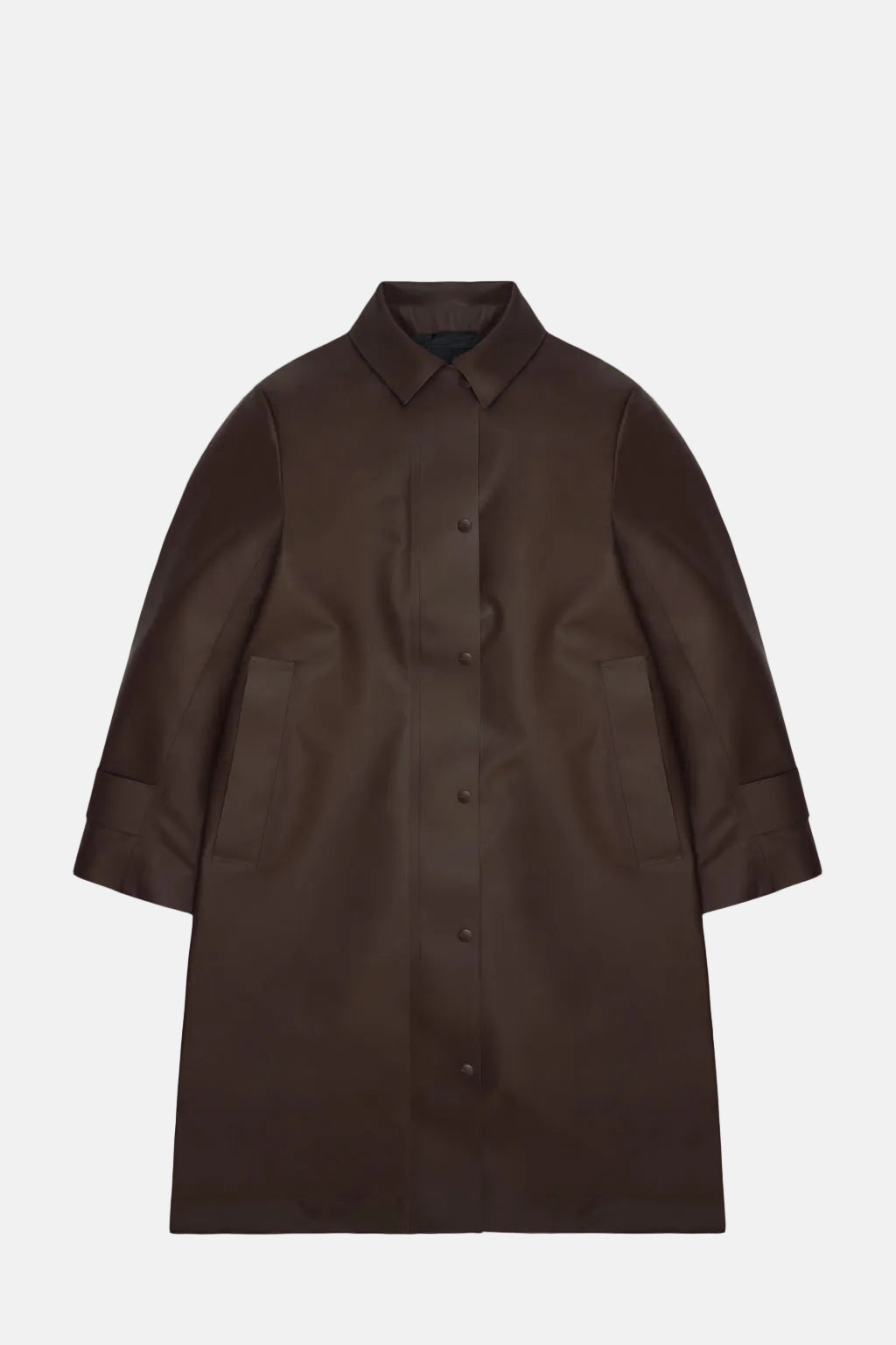 Rains Nara W Bark Long Jacket W3 Jacke in Braun