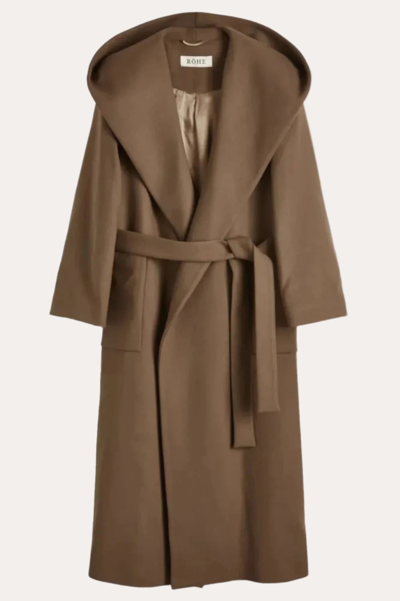 Hooded Wrap, Khaki, Coat