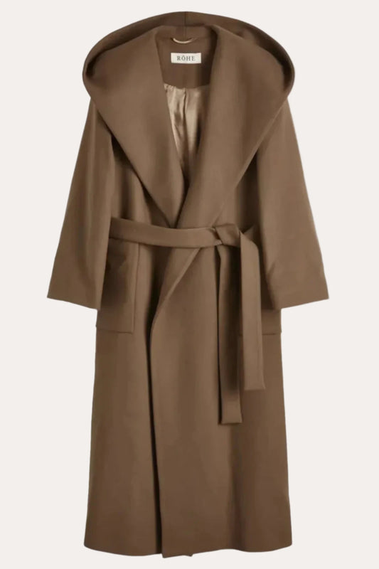 Hooded Wrap, Khaki, Mantel