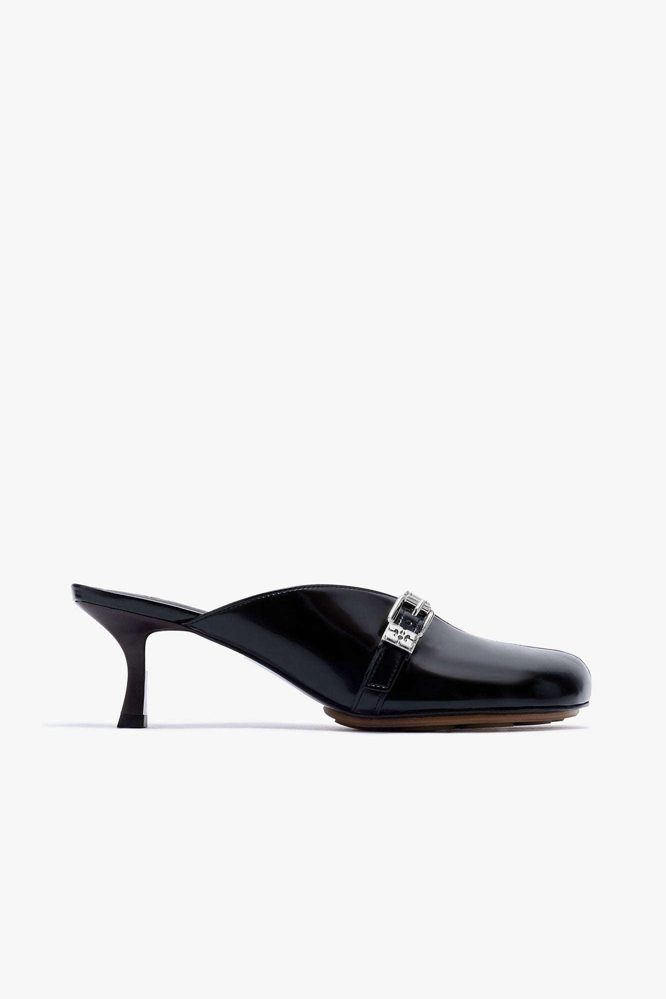 GANNI Sue Mule, Black, High Heel