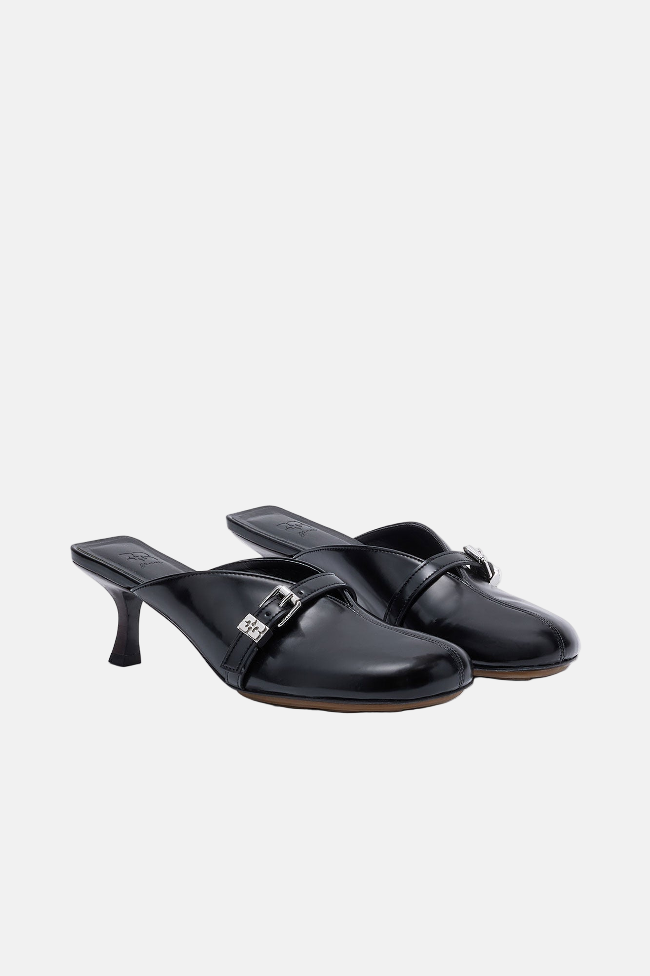 GANNI Sue Mule, Black, High Heel