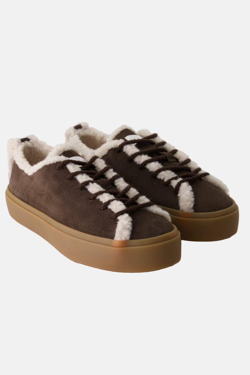 INUIKII Shearling Low, Dark Brown, Schuhe