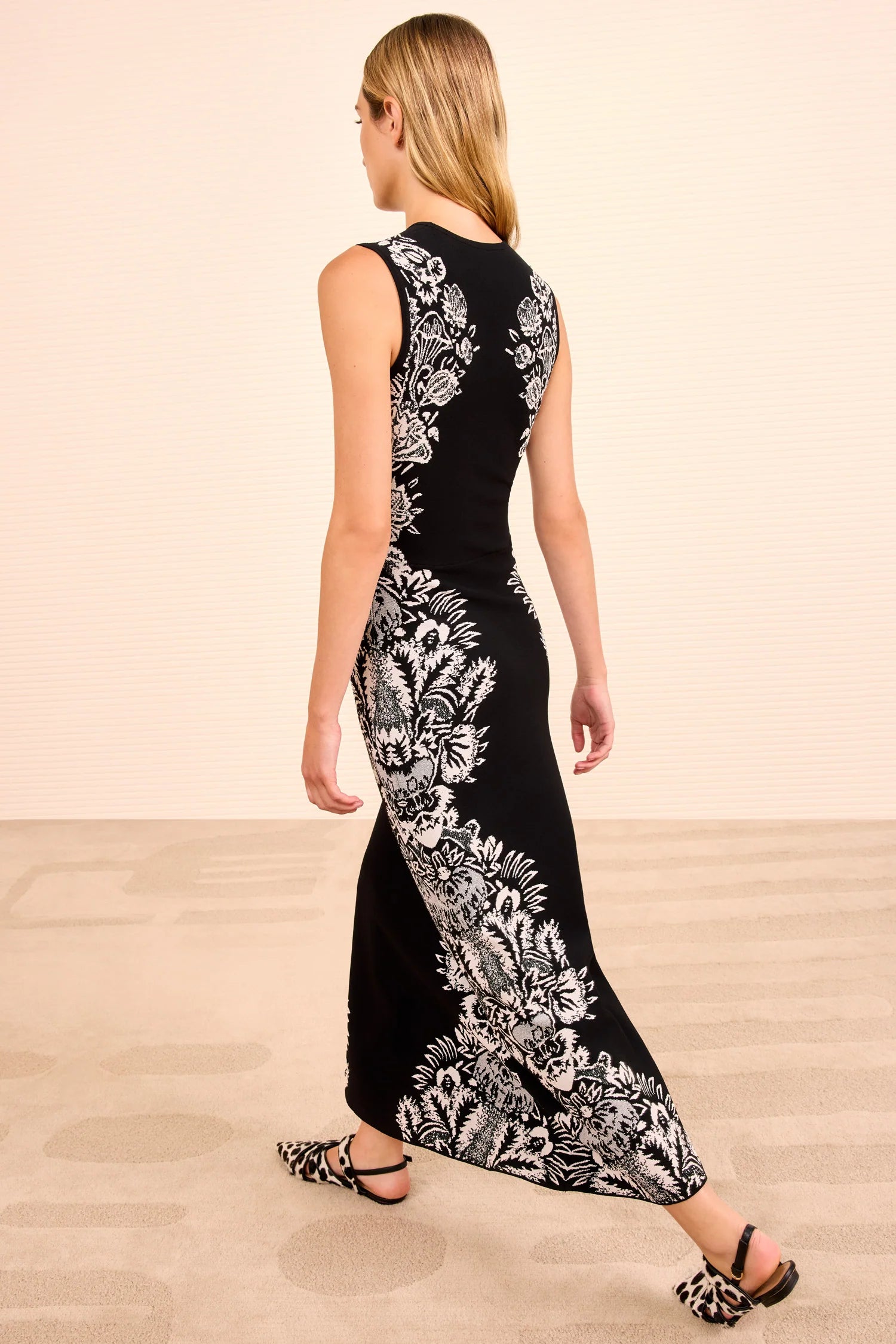 Ulla Johnson Liana, Noir, Jacquard Midi Kleid