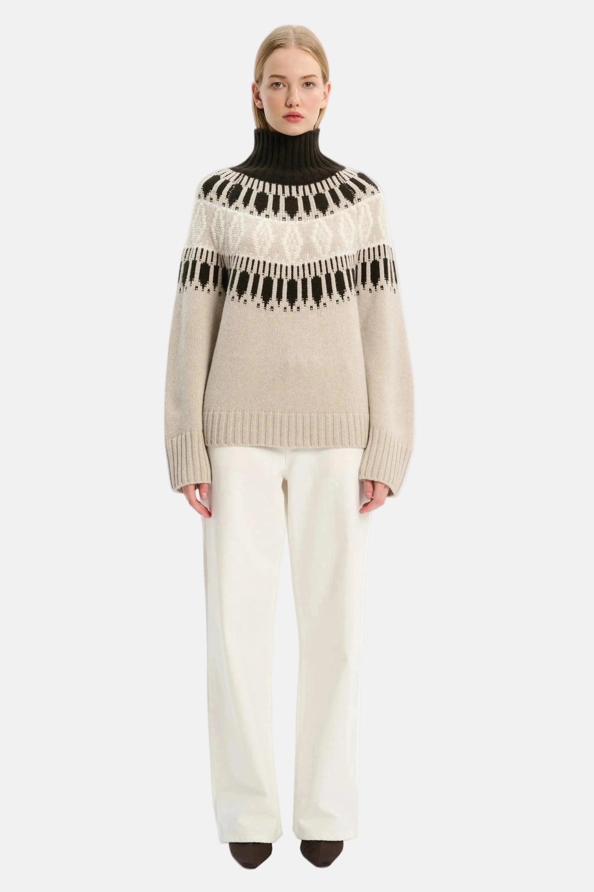 Arch4 Whistler Sweater in Chai/Brown/Ivory