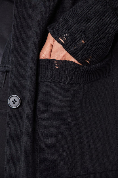 W KJ 169, Black, Strickmantel
