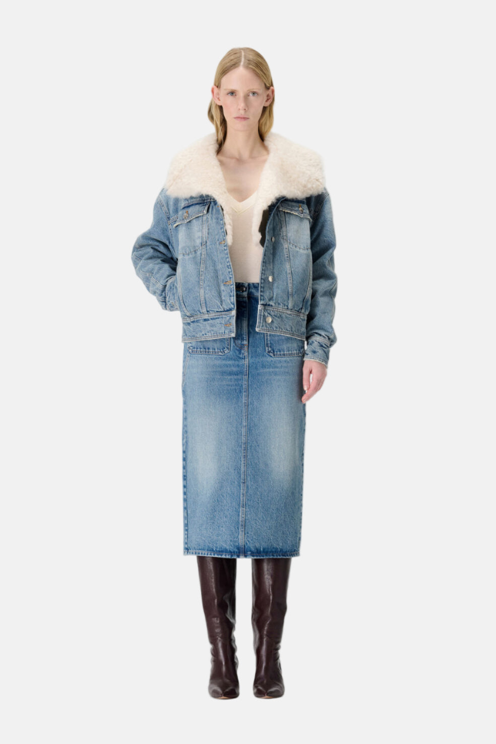 IRO Siryne, Blue Vintage, Jeansrock