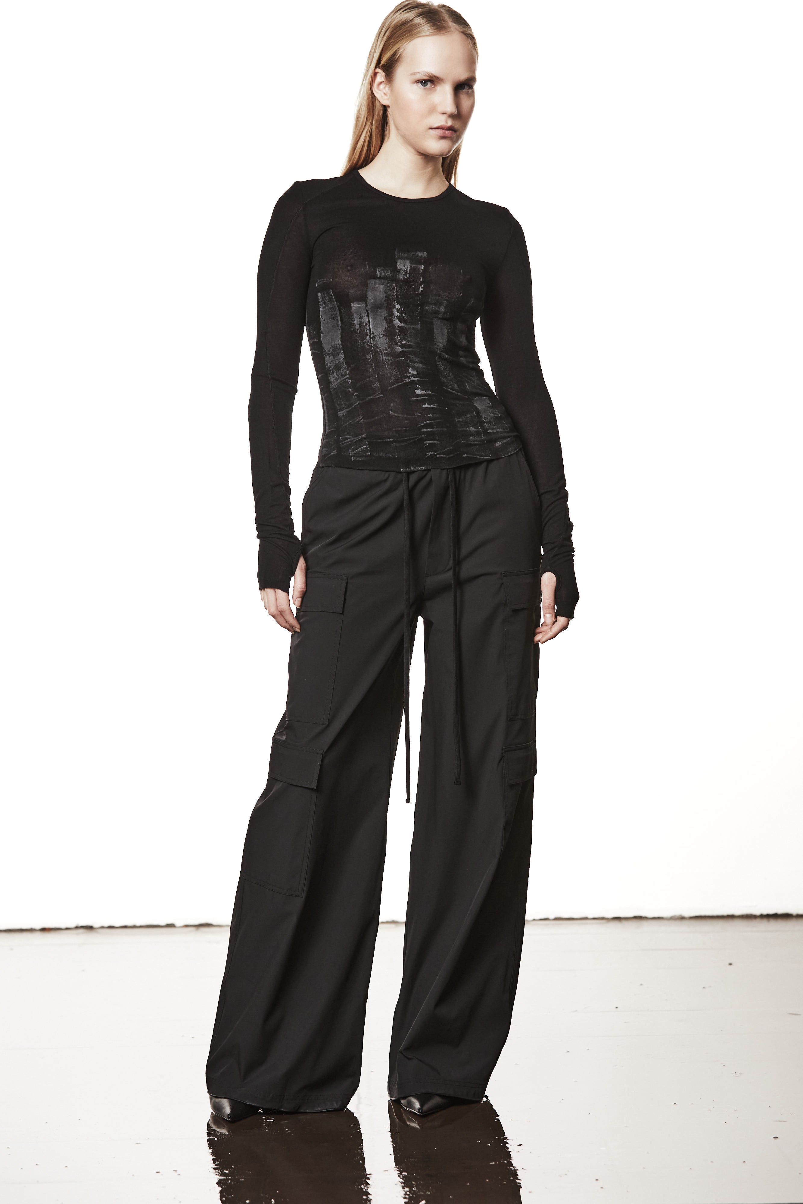 Thom/Krom W TS 595, Schwarz, Longsleeve