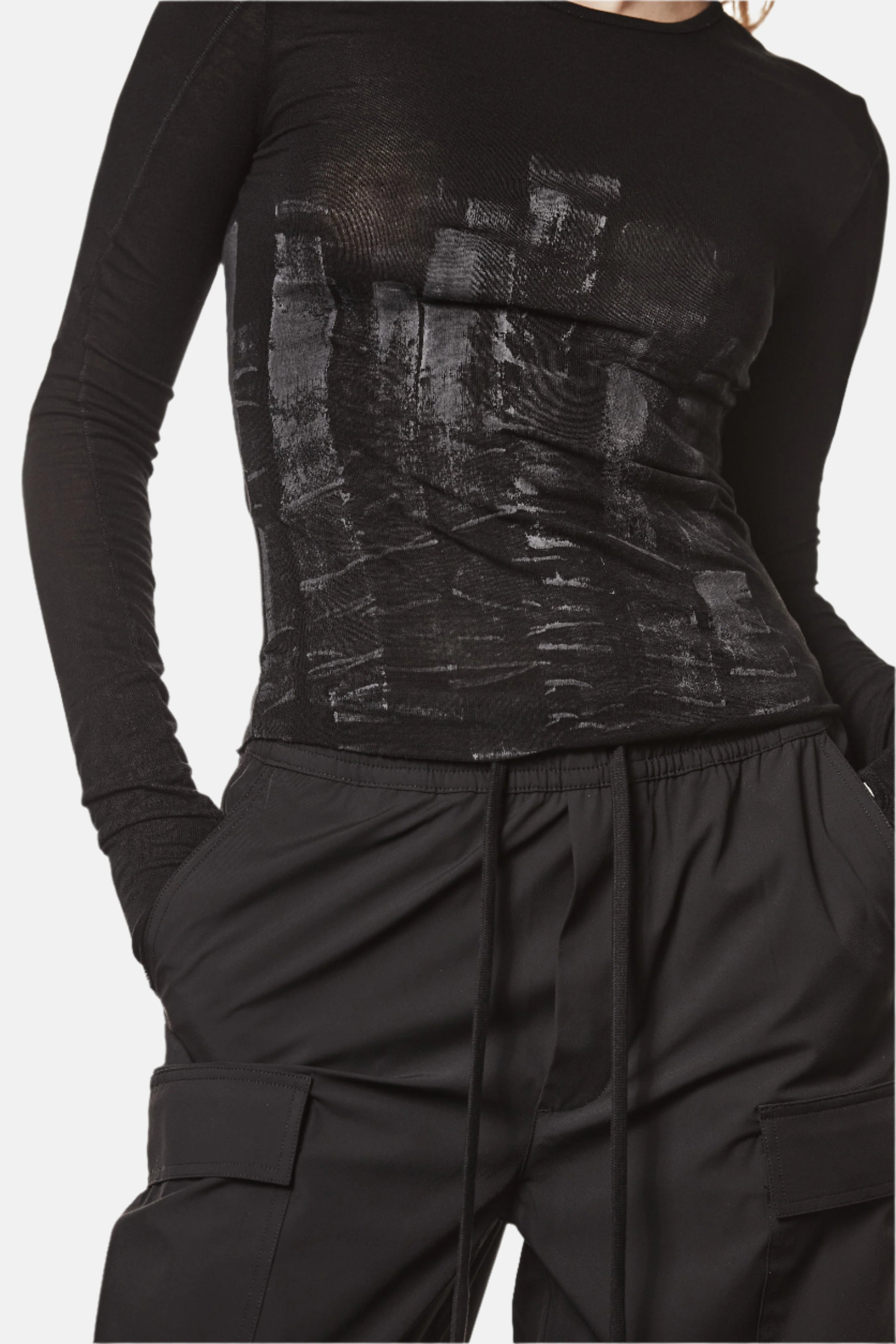Thom/Krom W TS 595, Schwarz, Longsleeve