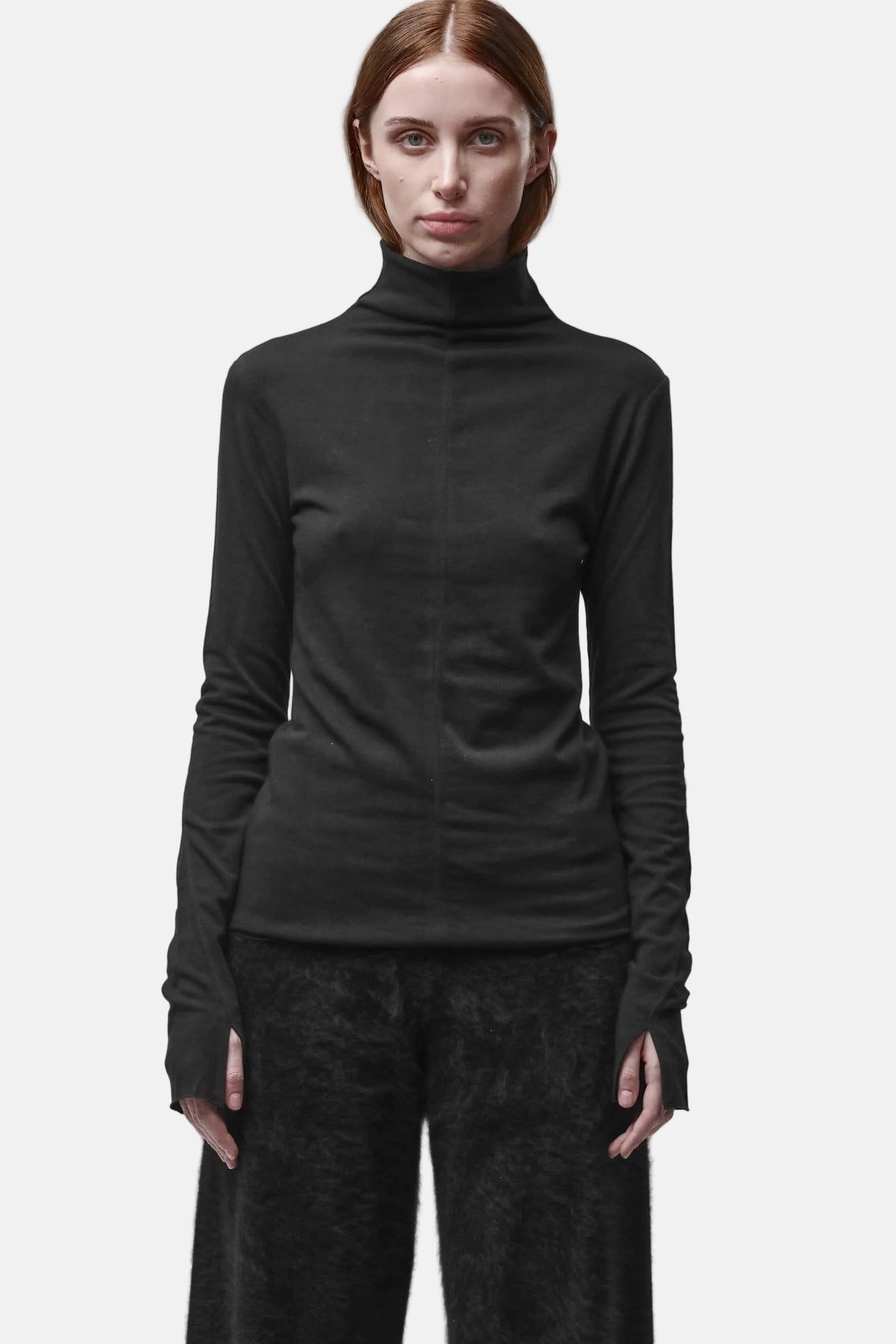 Thom/Krom W TS 627 Worked T-Shirt in Black, Ansicht 2