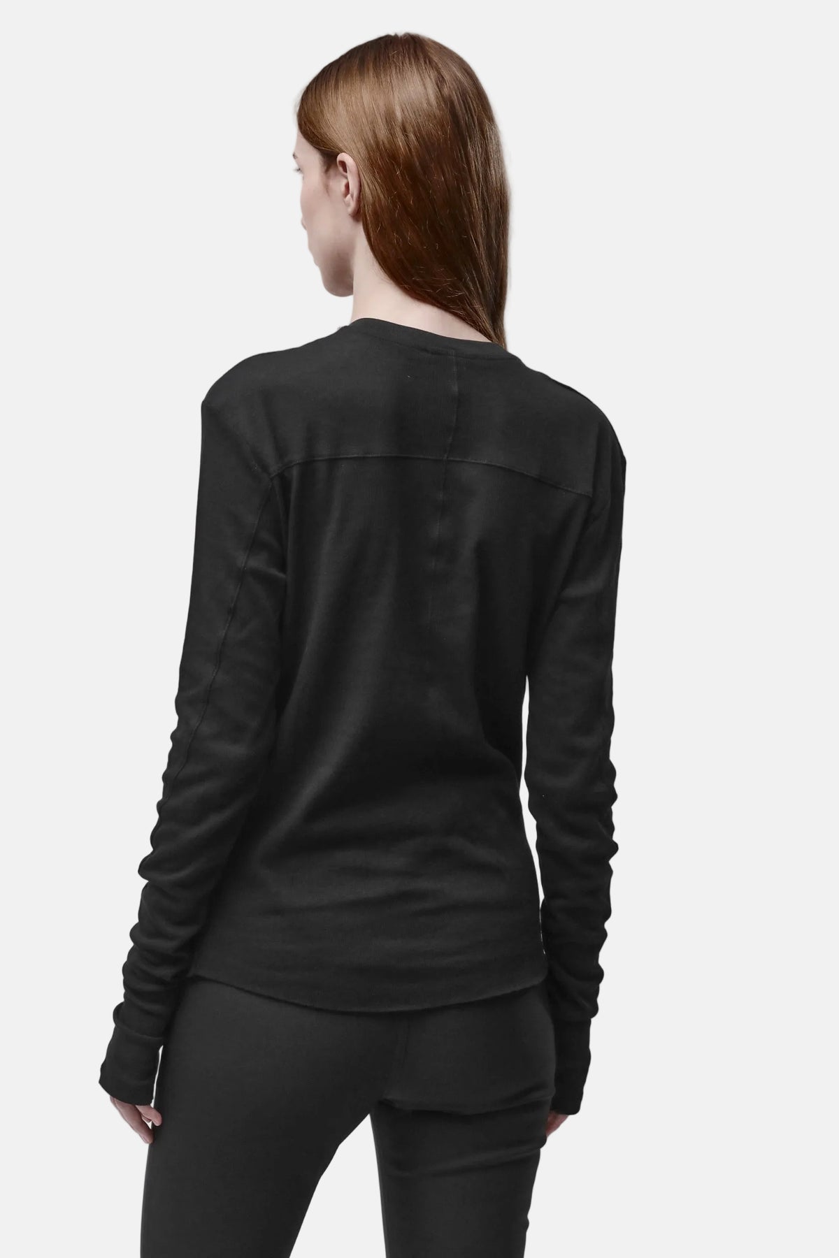 Thom/Krom W TS 649 Worked T-Shirt in Black, Ansicht 4