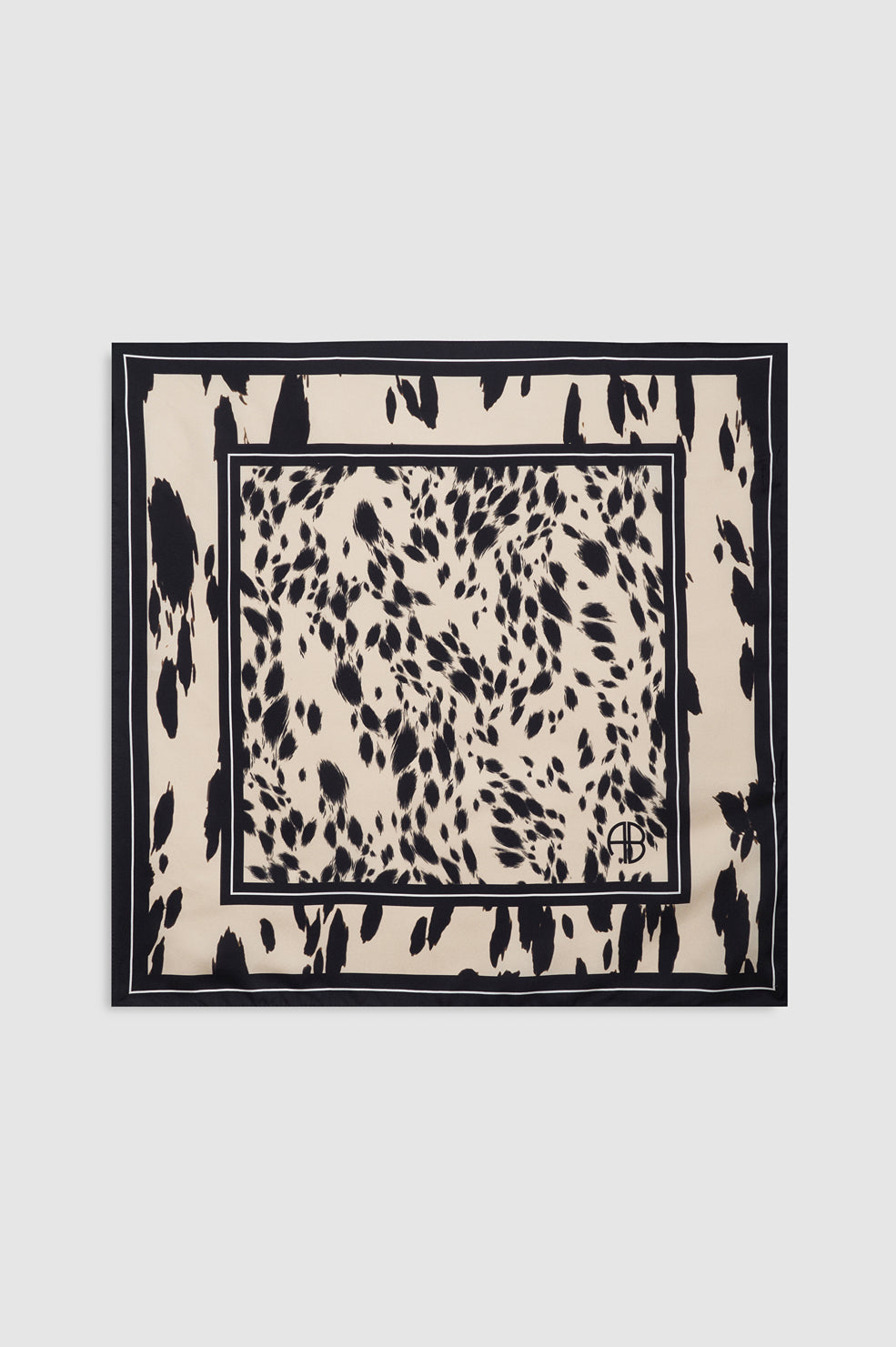 Anine Bing York Leopard, Pearl White, Scarf