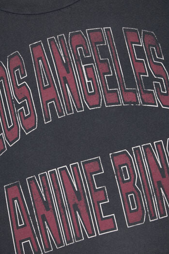 Anine Bing, Johnny, Washed Black, Cropped T-Shirt