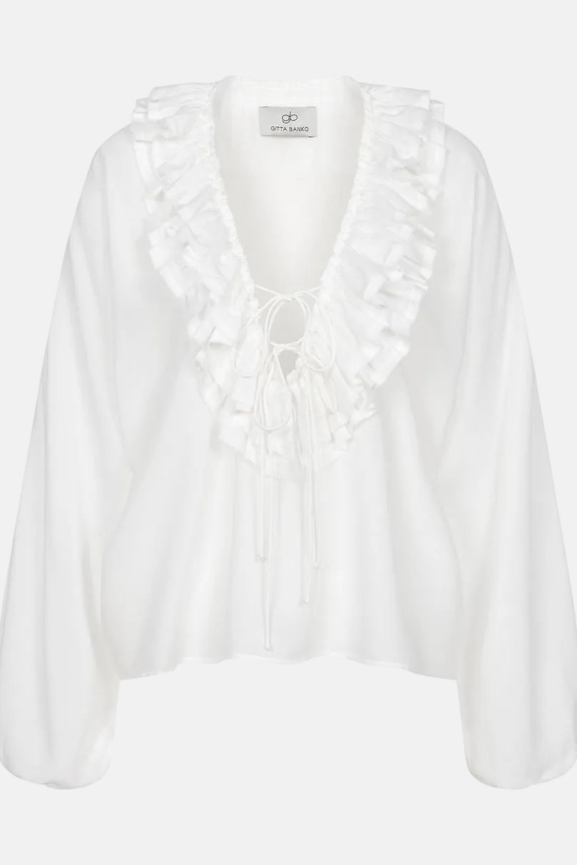 Gitta Banko Esmeralda, White, Bluse