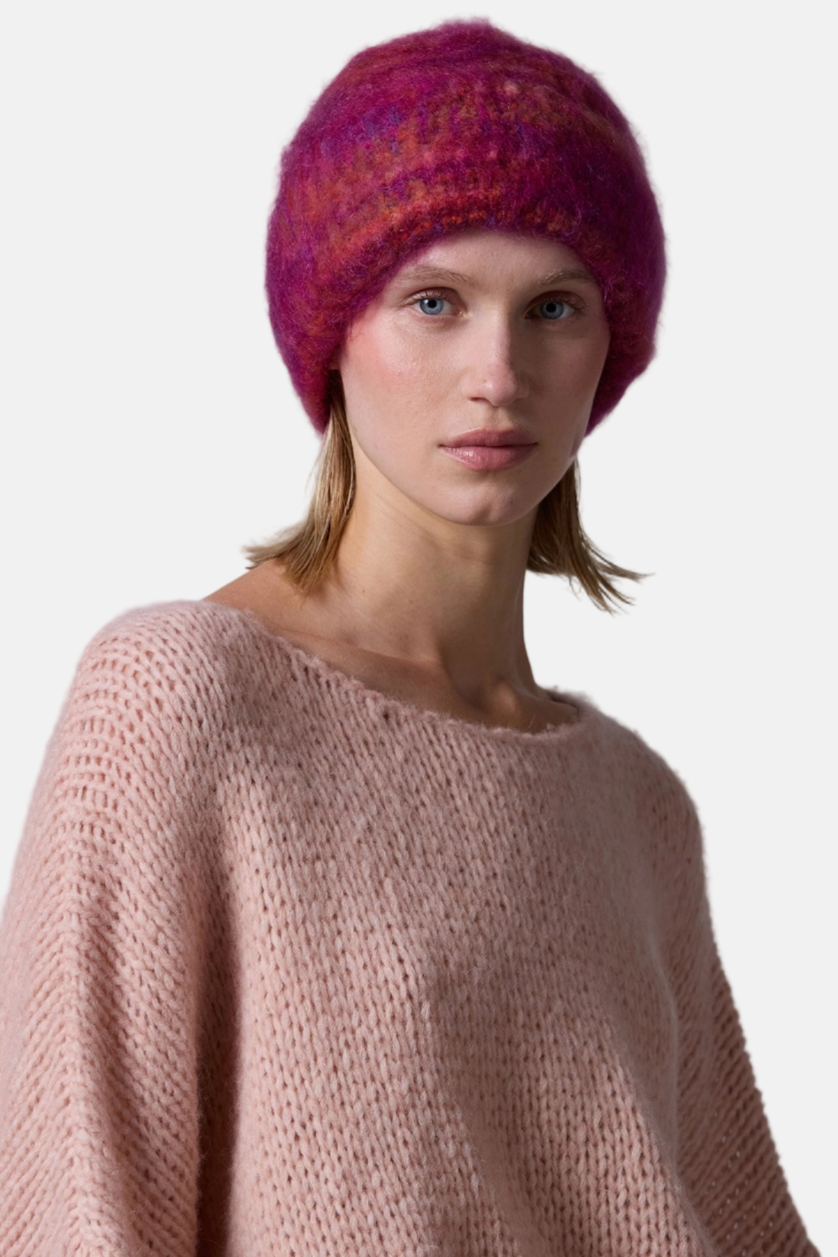 Roberto Collina, Fuxia/Cognac, Beanie