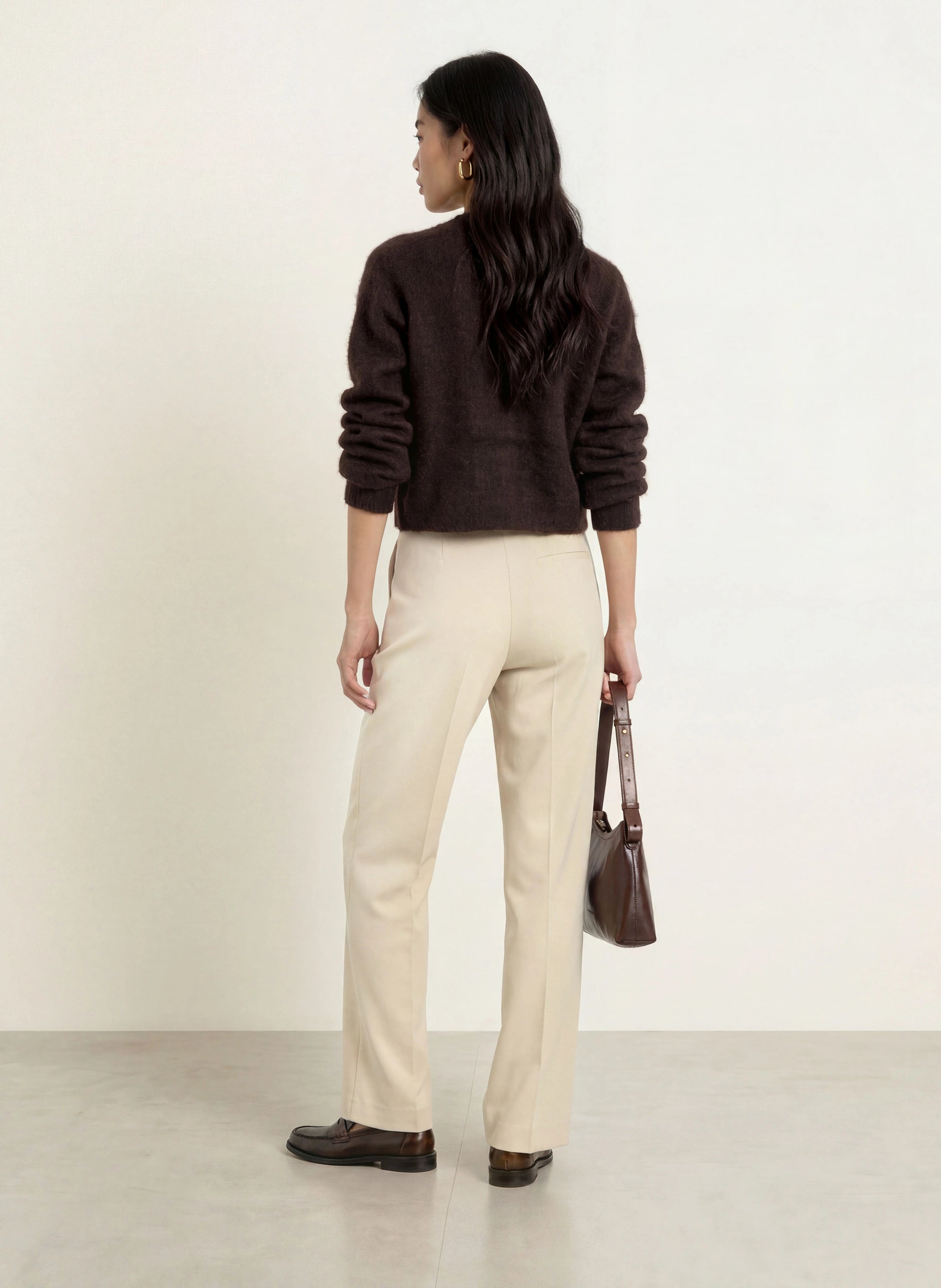 Gestuz GZdebbie Ganache Melange Cardigan NOOS Cardigan in Braun – Ansicht 2