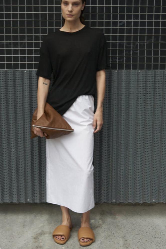 Midi Skirt, White, Skirt