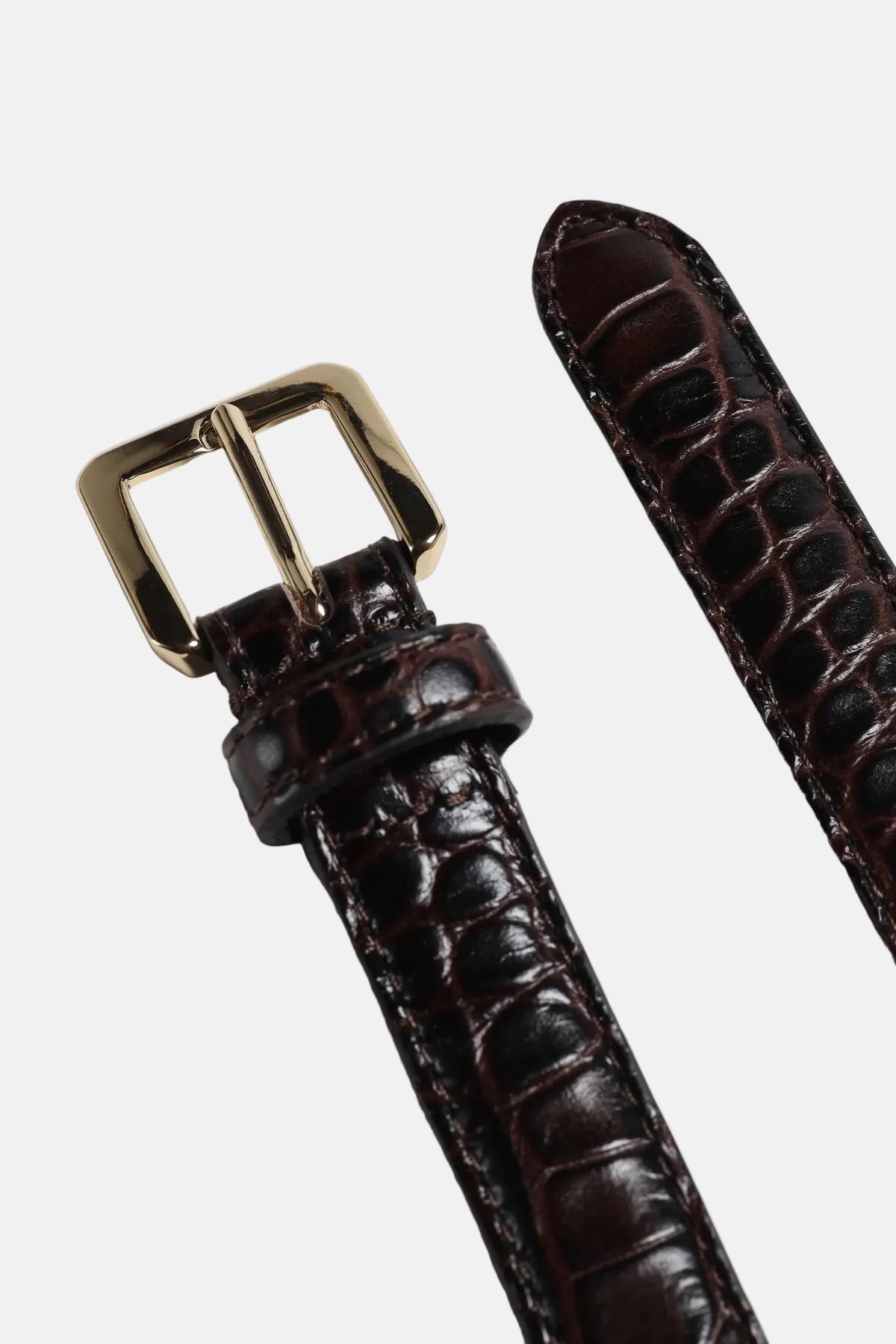 Ladneri Lorian, Croco marron, Ceinture