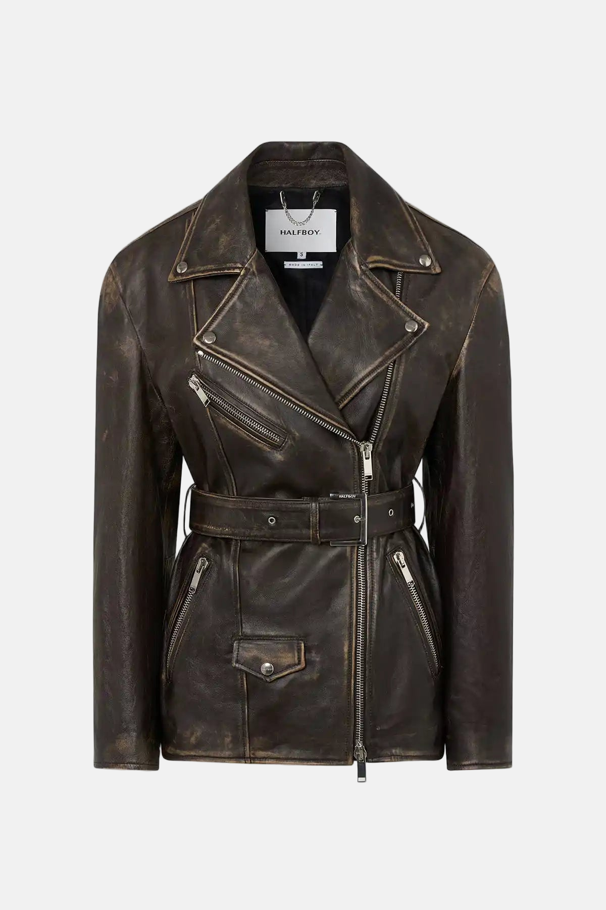 Halfboy, Dark Brown/Cuoio, Lederjacke