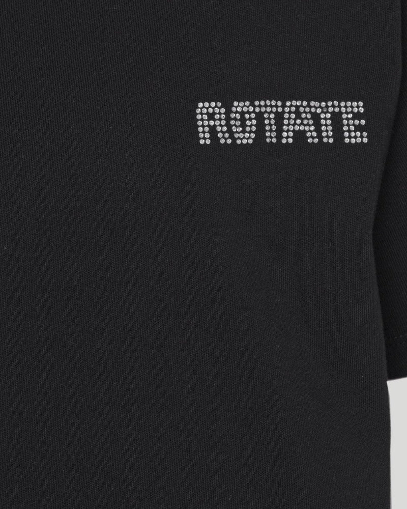 Rotate Straight Logo, Black, T-Shirt
