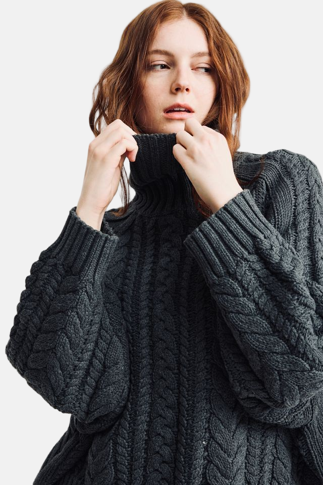 Denimist Cable Turtle, Multi, Sweater