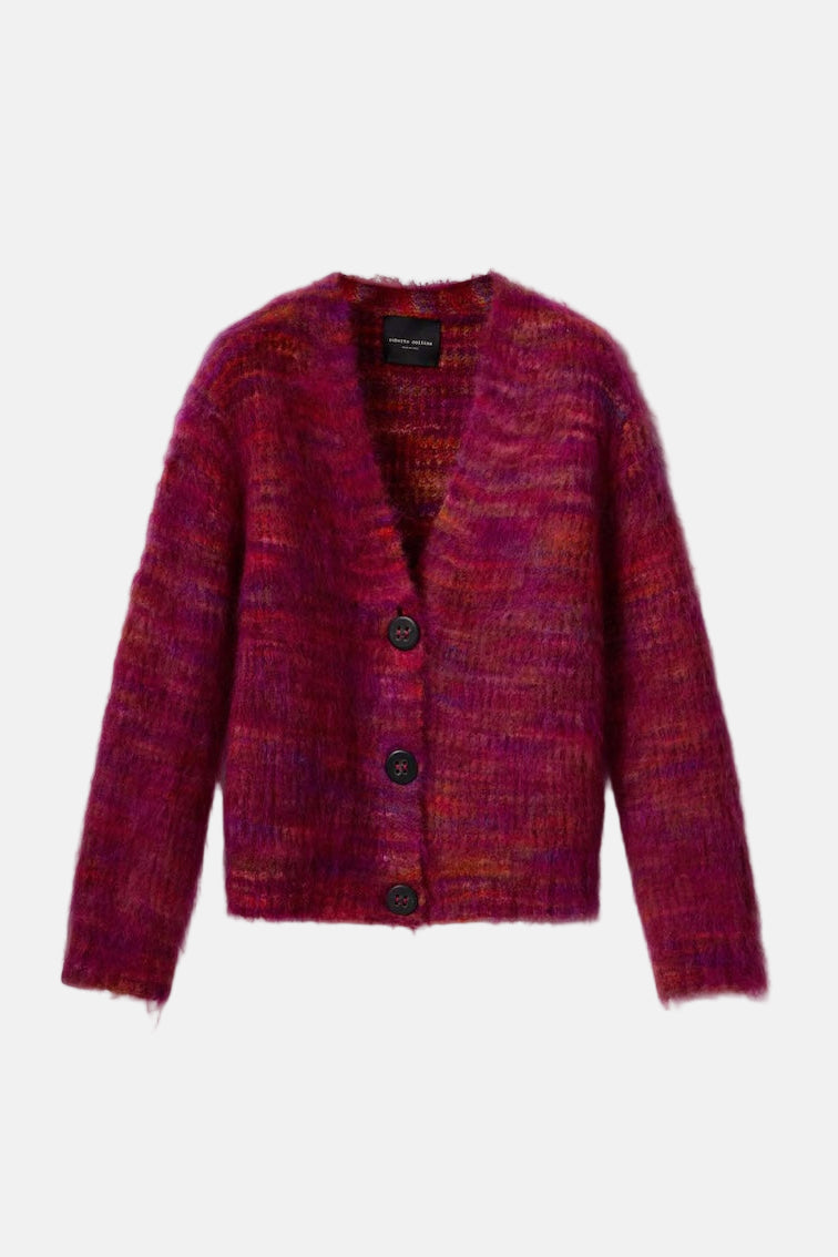 Roberto Collina, Fuxia/Cognac, Cardigan
