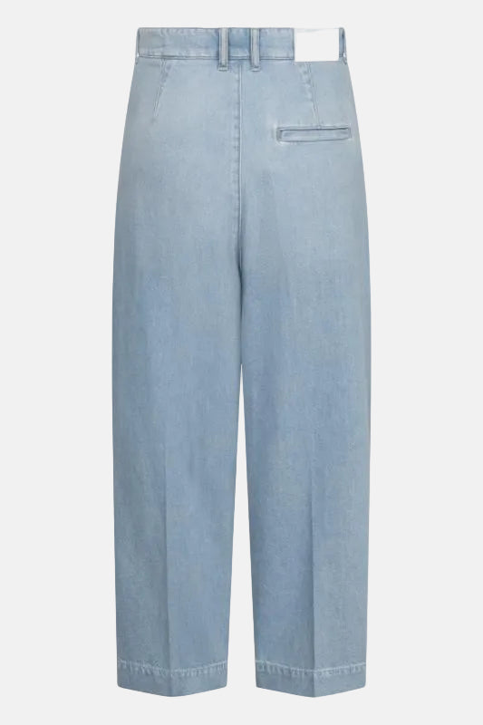 ROSSI Noa Crop Linen Mix Denim, Hellblau, Jeans