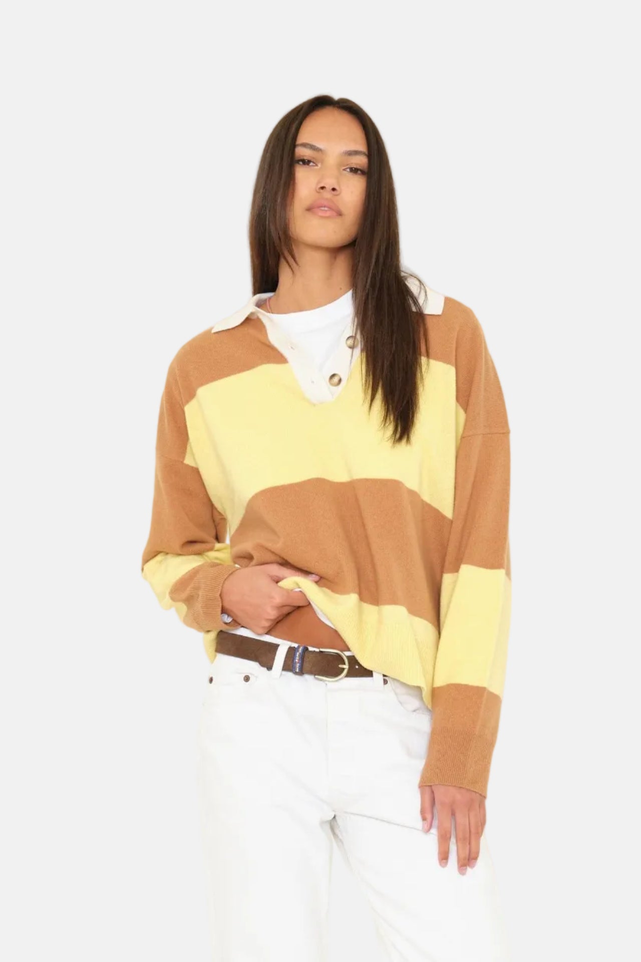 Xírena Braxton, Camel Stripe, Sweater