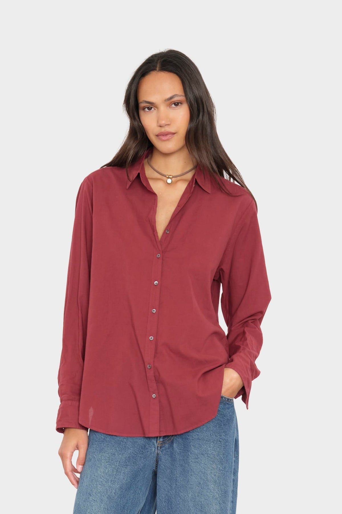 Xírena Sydney Shirt in Bordeaux, Ansicht 3