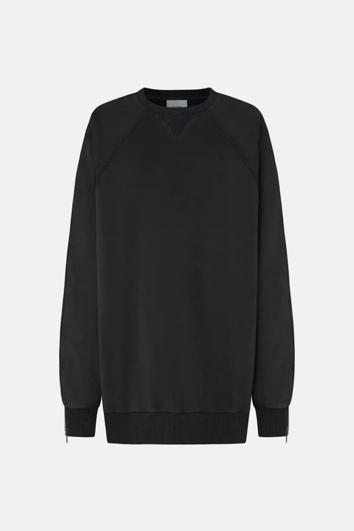 Halfboy, Schwarz, Oversized Zip Sweatshirt