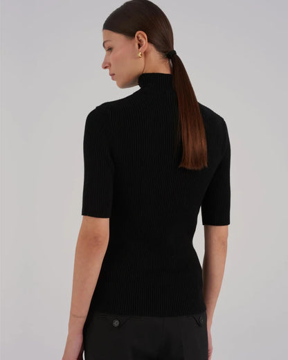Astorga Turtleneck Short Sleeve schwarz